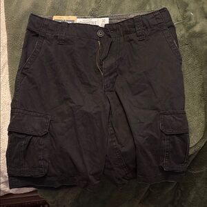 Aeropostale Black Cargo Shorts Utilitarian Style